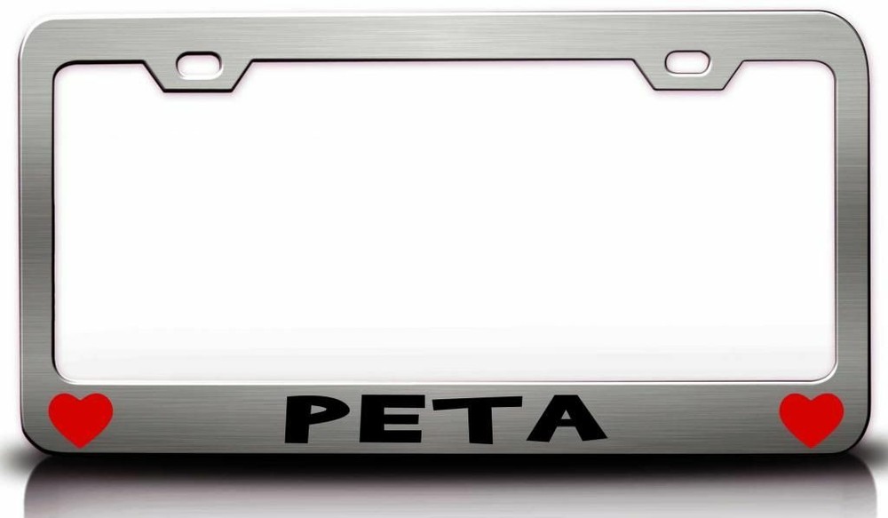 PETA License Plate Frame-CAN PERSONALIZE