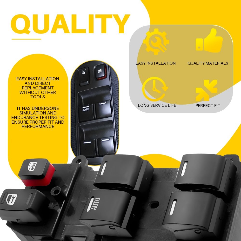 Electric Power Master Window Control Switch Front Driver For Honda Fit 2009-2014