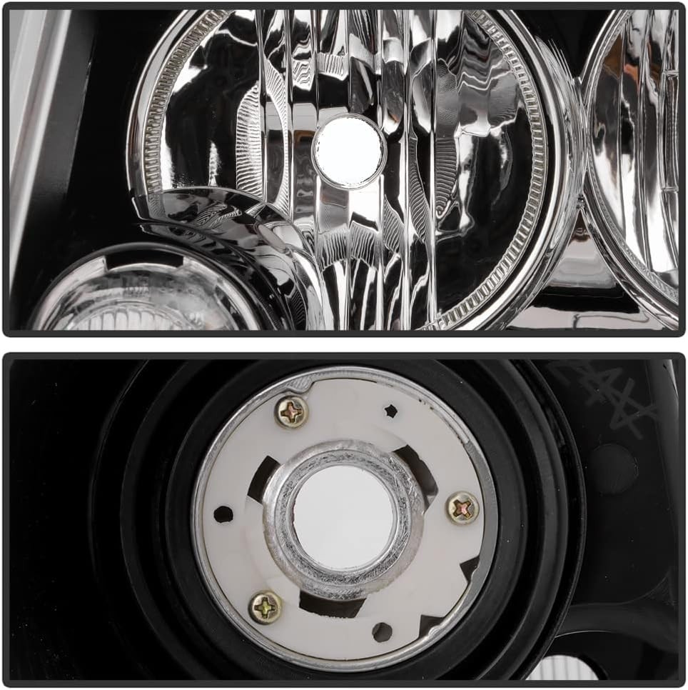 - for [Black Bezel W/Halogen Type] 2013-2017 Jeep Compass Headlight Headlamp Rep