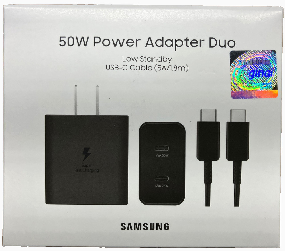 Samsung Original  50W Power Adapter Duo + 1.8m 5A USB-C Cable