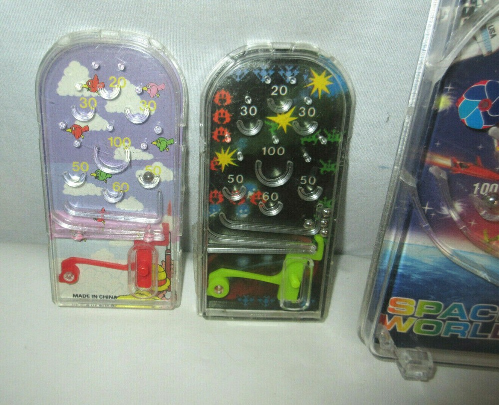 4 Pin Ball Games Space World Indians Birds