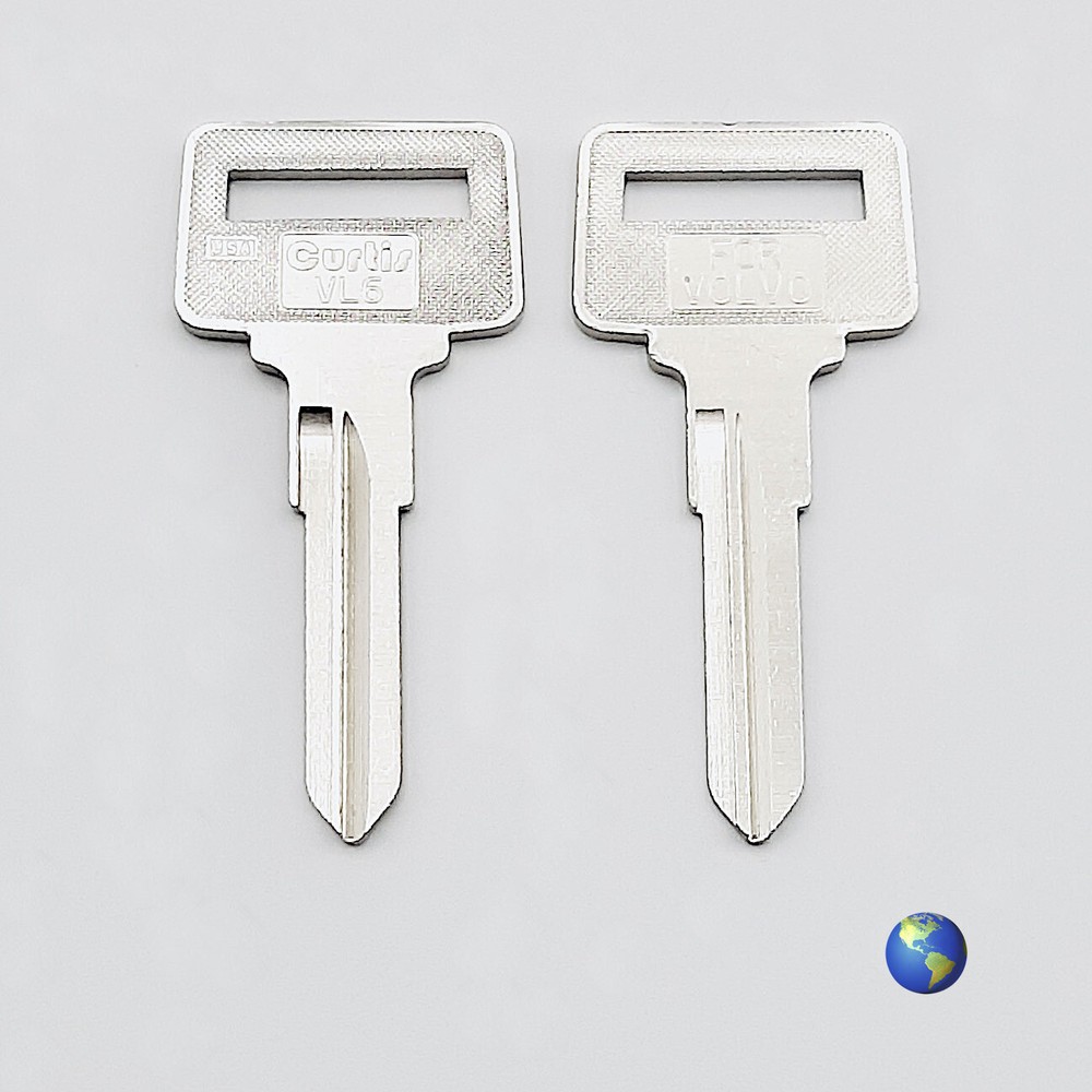 VL6 Key Blanks for Various Models by Volvo (3 Keys)