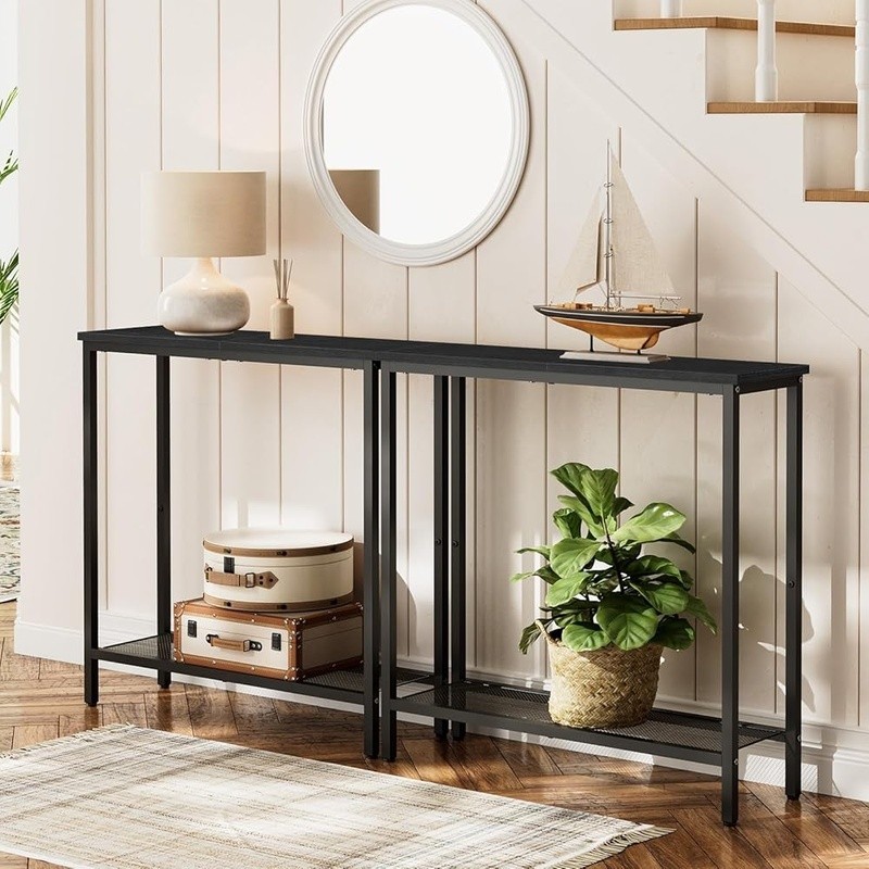 Multifunctional Console Table Small Space Entryway Sofa Table Storage Shelf New
