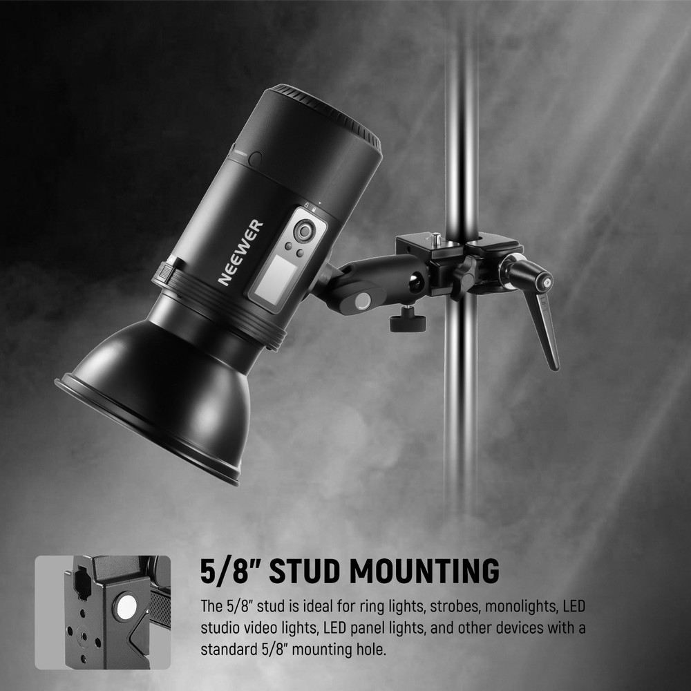 NEEWER UA017D 2-Pack Super Clamp - 5/8" Stud, 33lb Load