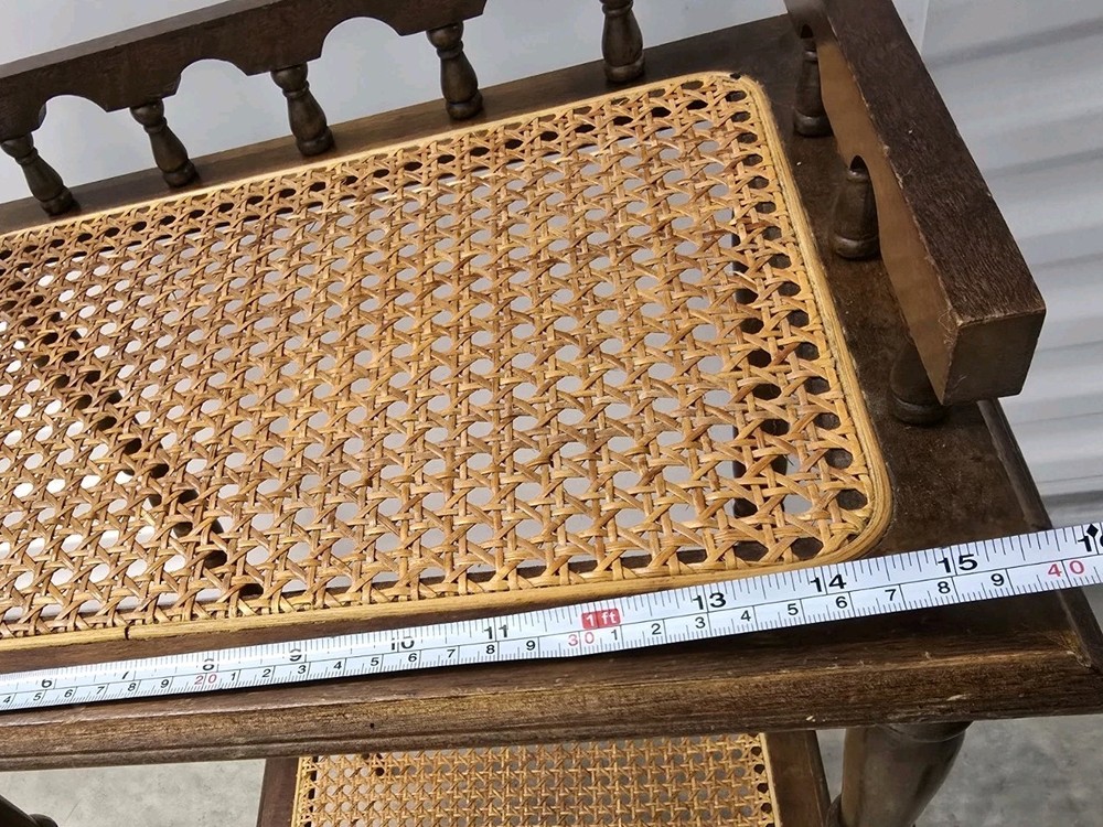 Vintage Cane Telephone Table