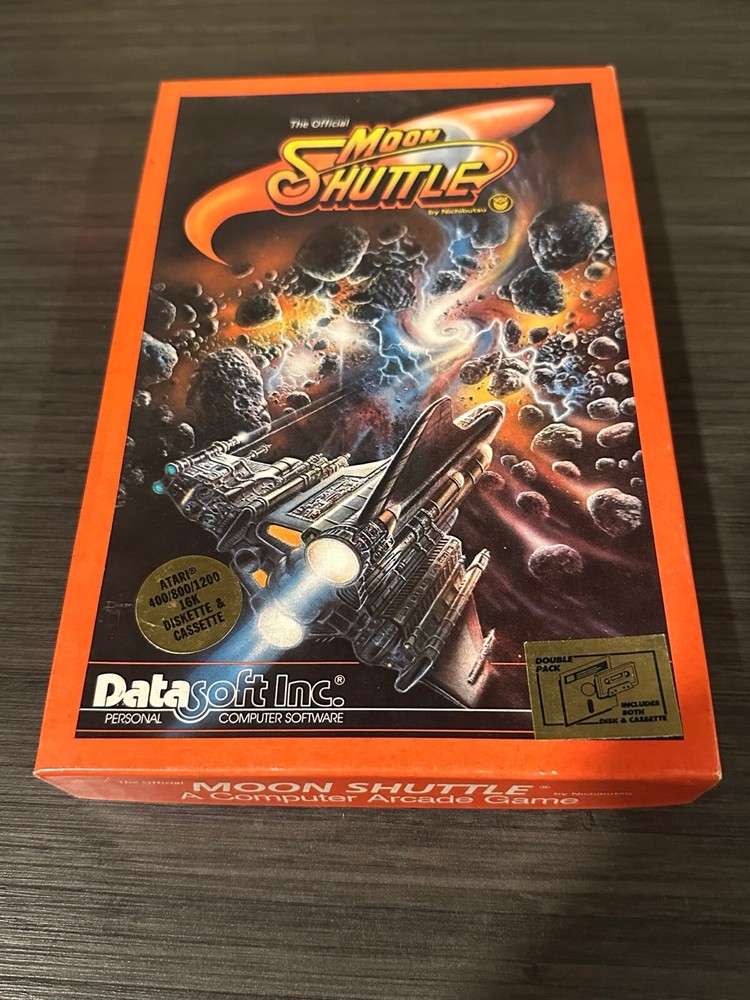 Moon Shuttle Datasoft boxed Atari 400 800 XL XE Vintage Computer game