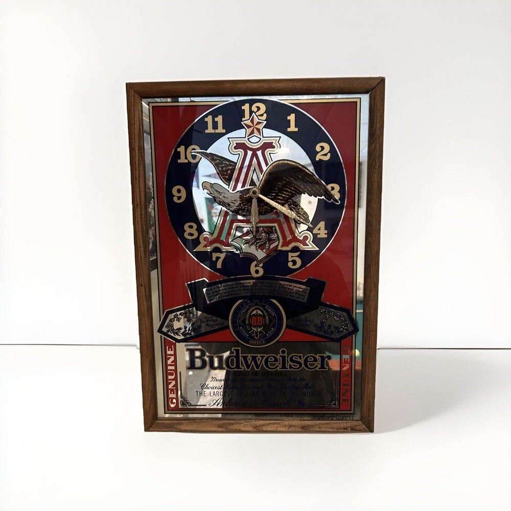 budweiser beer clock vintage