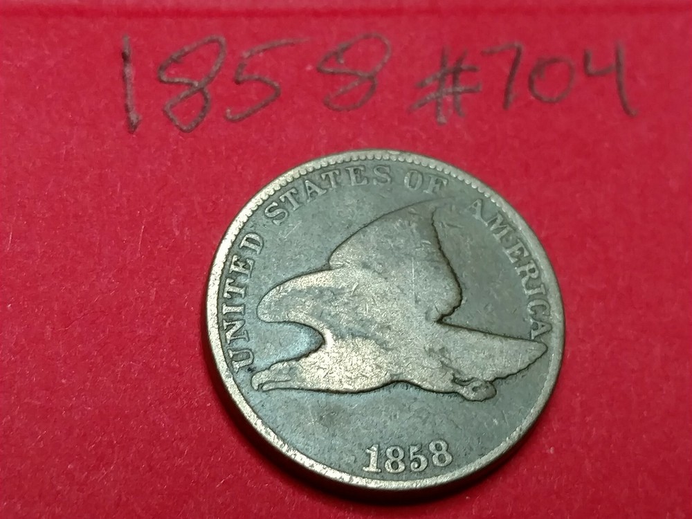 1858 - US Flying Eagle Cent Penny #704