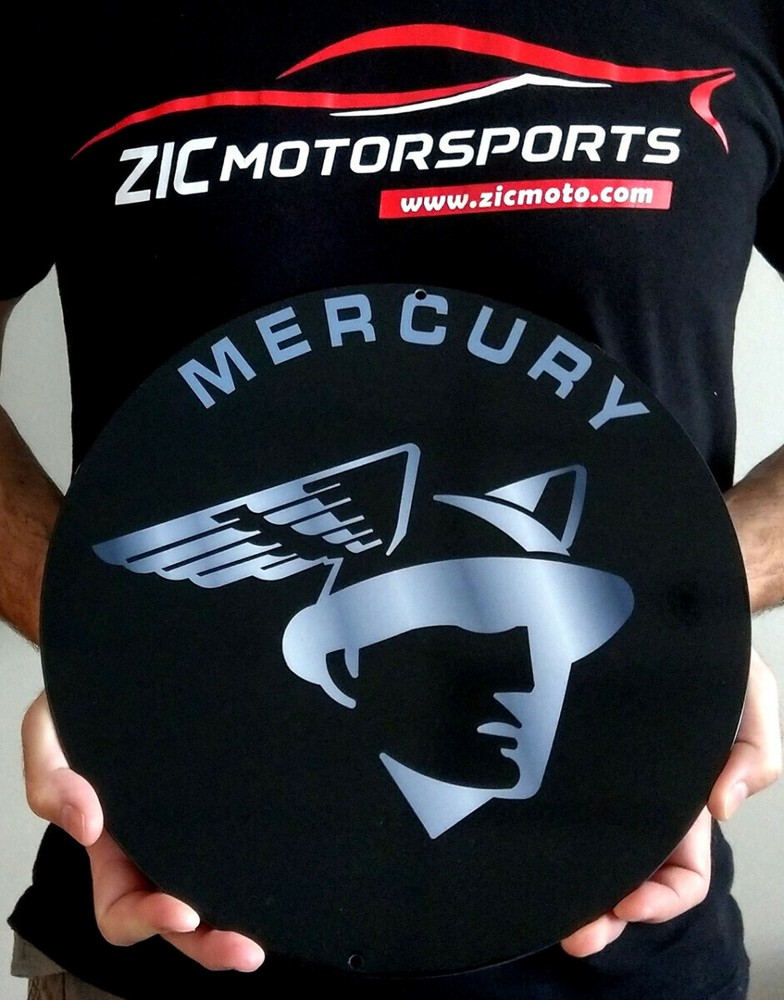 Mercury Head Black Logo Wall Art - Ford Licensed (Small)