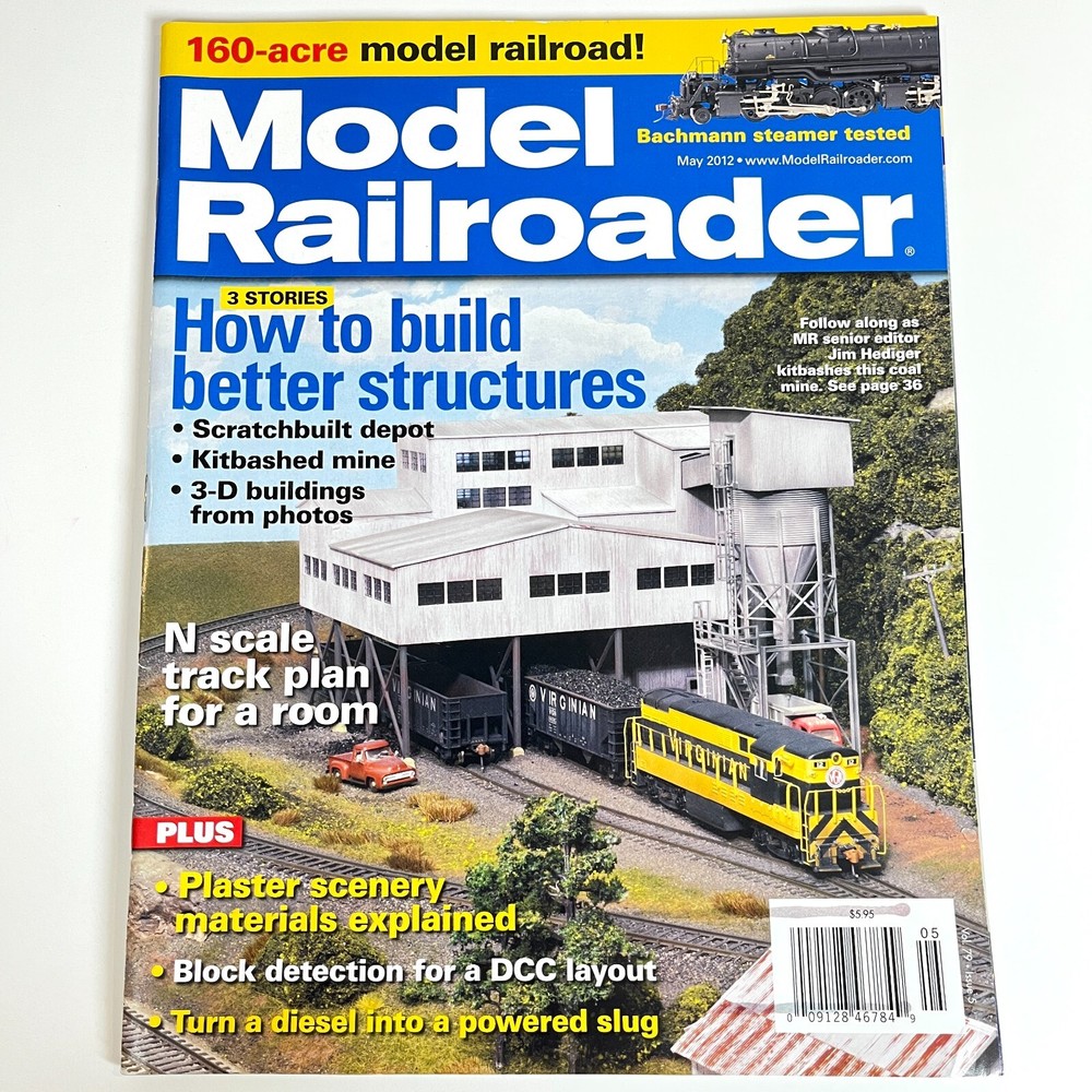 Model Railroader MAY 2012 Build Better Structure Plaster Scenery Block Detection