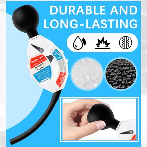 Car Battery Hydrometer Tester—Deep Cycle Acid Tester—Color-Coded