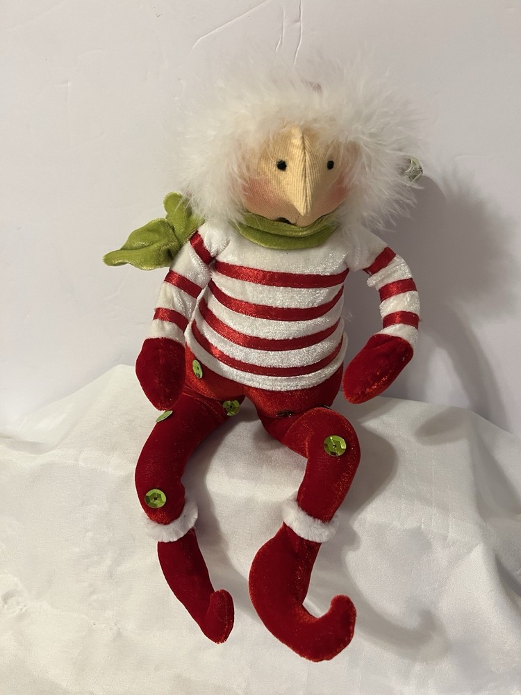 Velvet sitting elf doll