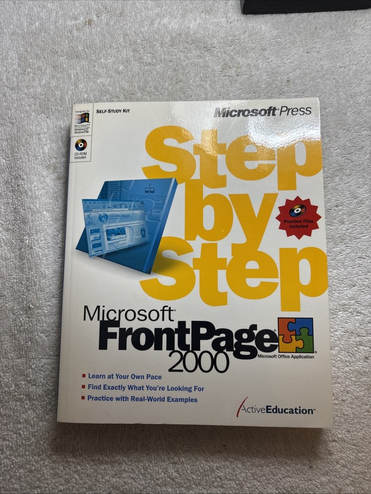 Microsoft FrontPage 2000 CD-ROM - New Sealed Self Study Kit