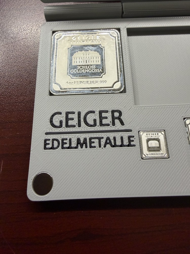 3DP Geiger Silver Bar Display/Holder