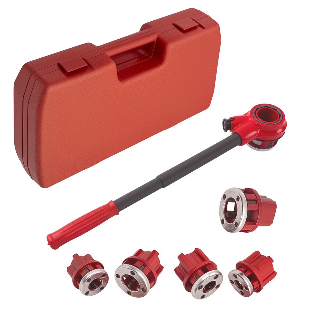 Ratcheting Pipe Thread Threader Die Handle Tube Lengthening Bar Tool kit 3/4''