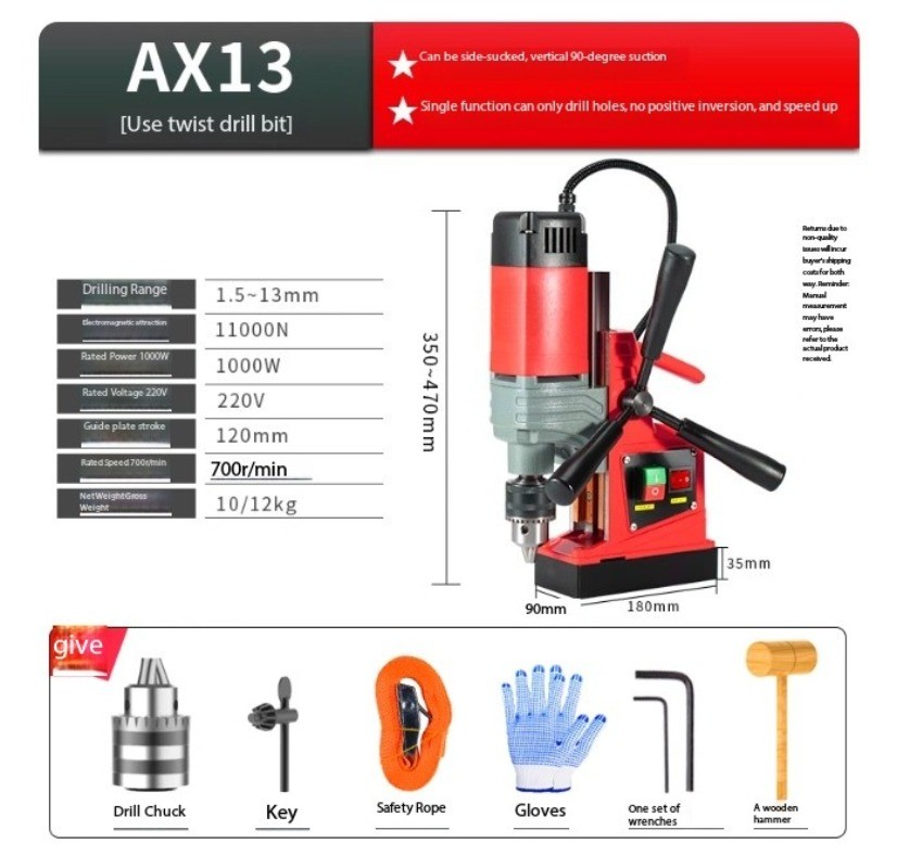 Industrial-Grade Compact Bench Drill Magnetic Drill with Magnetic Base