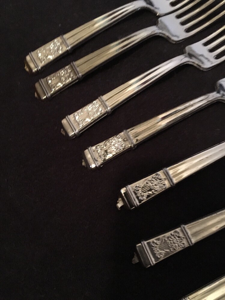 Vintage Plastic Toy Silverware Set