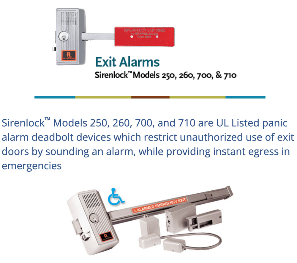New - Alarm Lock Systems Emergency Alarm Exit Lock Model 11A LHRB