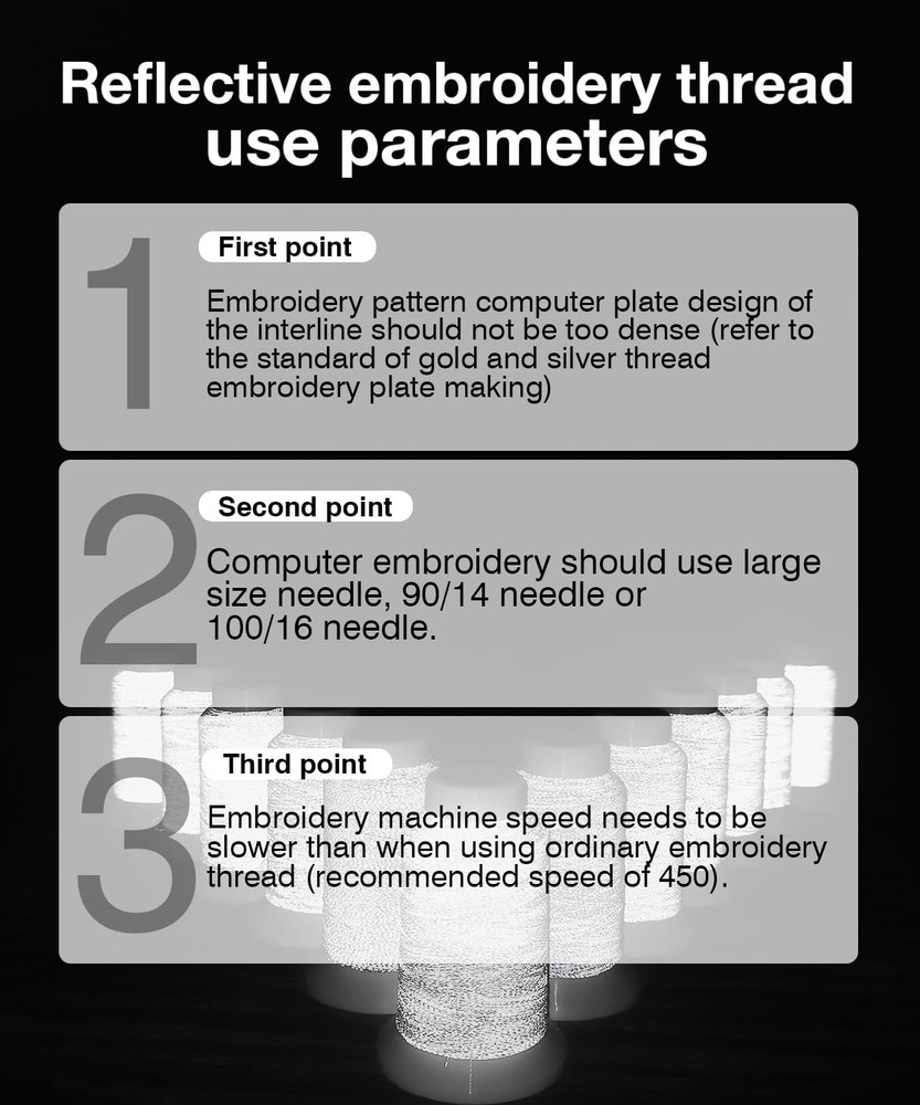 Reflective Embroidery ThreadEmbroidery Machine Thread1000M1093Y Each Spool Brown