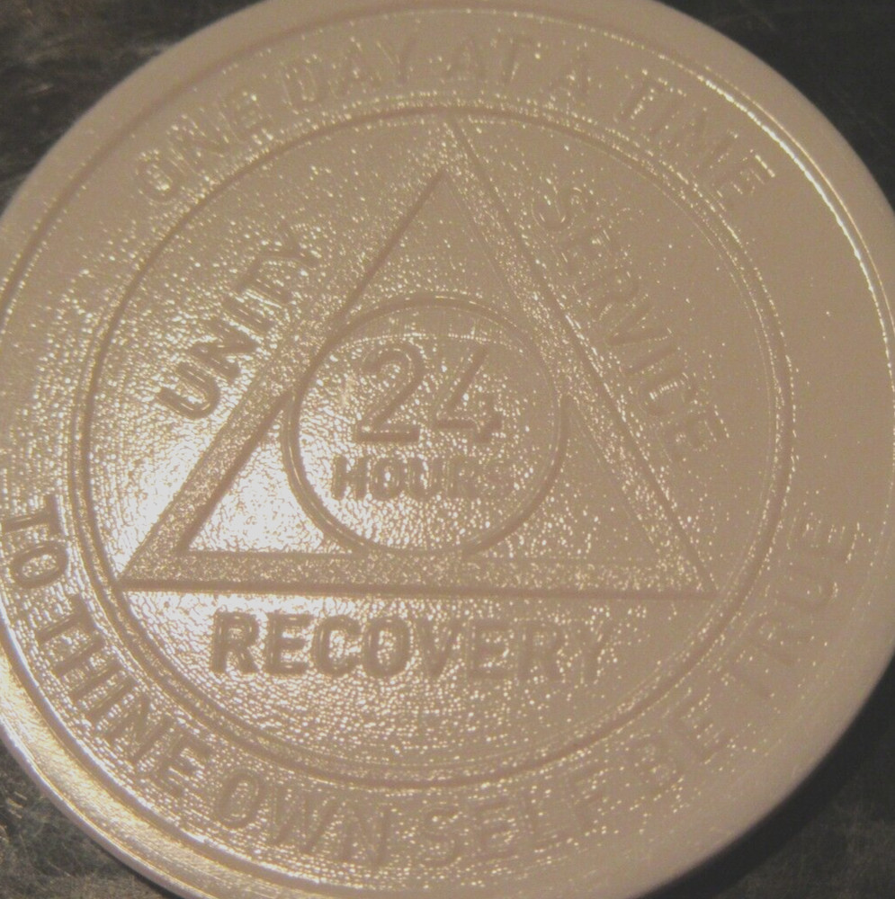 Alcoholics Anonymous Plastic AA 24hour Poker Chip Medallion Token