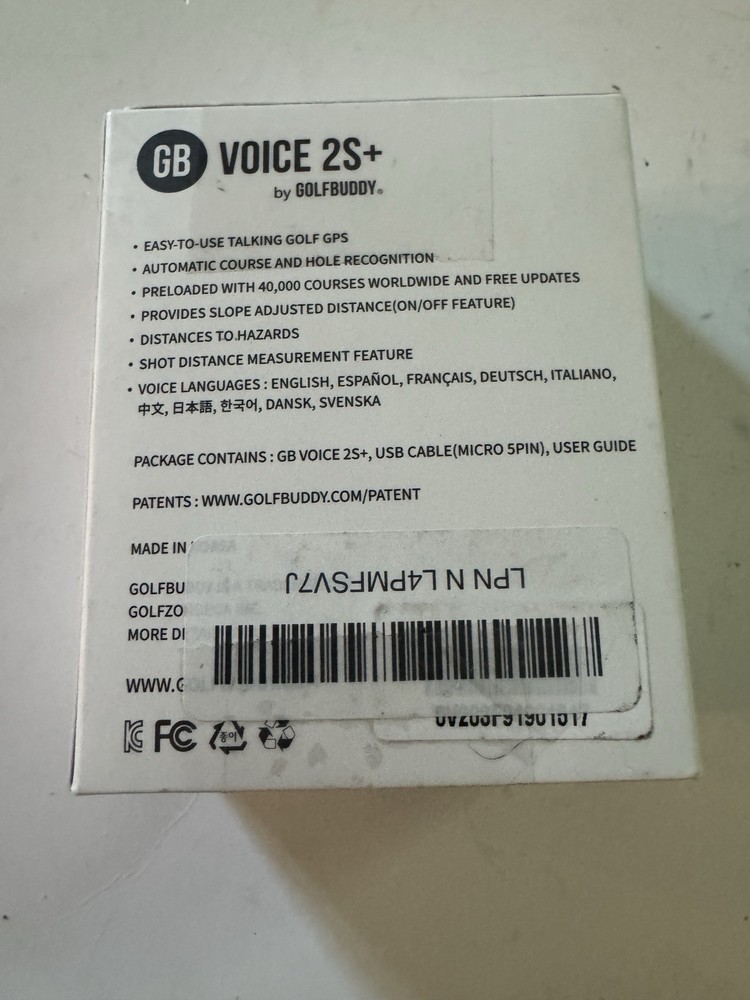 GolfBuddy Voice 2S+ GPS Rangefinder Automatic Course Recognition Blue