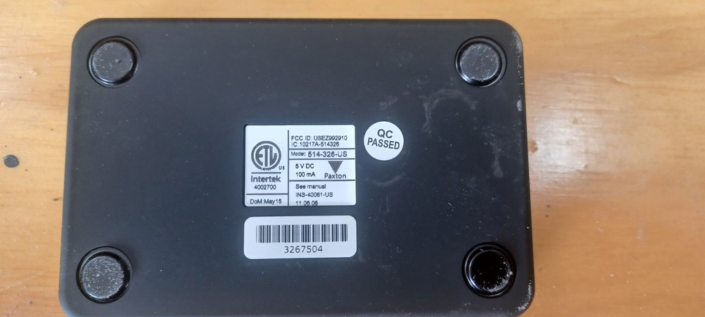 Paxton Access Control / 514-326-US / Net2 Desktop USB Enrollment Reader