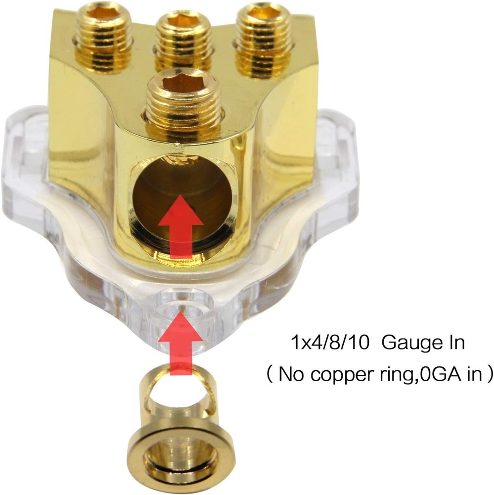 Copper Car Audio Power Distribution Block