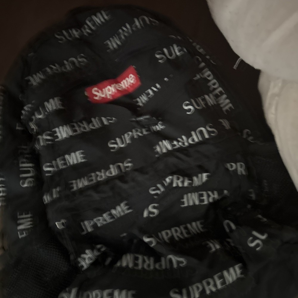 Supreme FW16 3M Reflective Logo Repeat Black Backpack