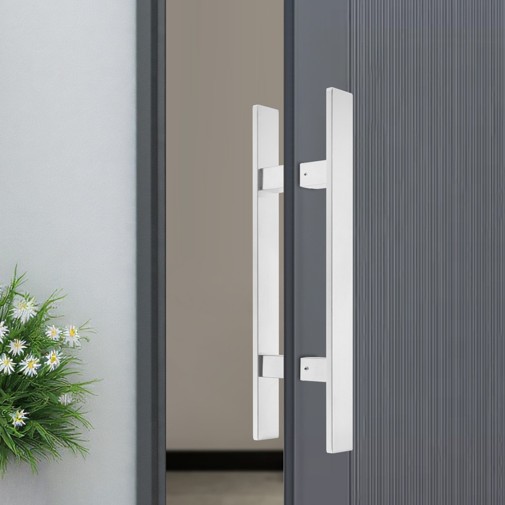 H-Shaped Push Pull Door Handle Stainless Handle Sliding Dual Sided Door Handle