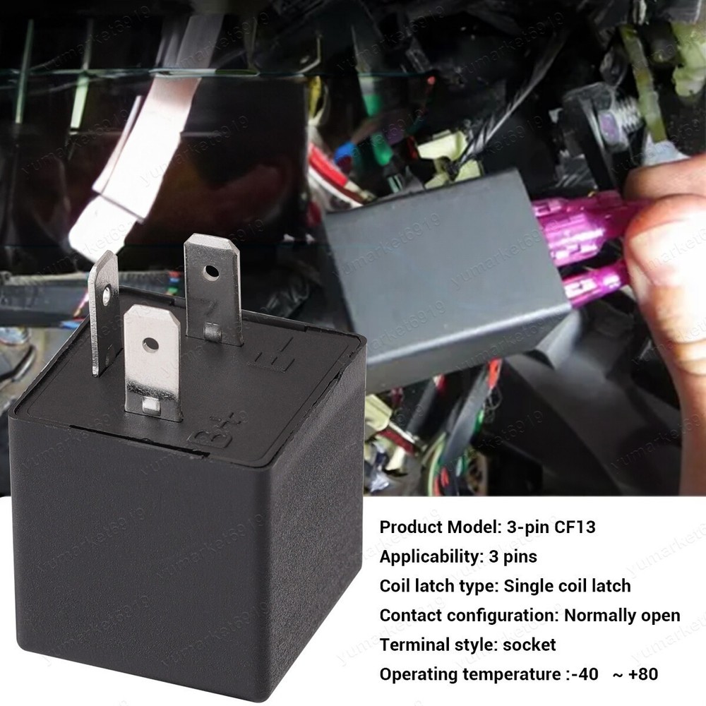 3 Pin Car Flasher LED Relay Fix Light Hyper Flash Turn Signal Decoder CF13 EP34