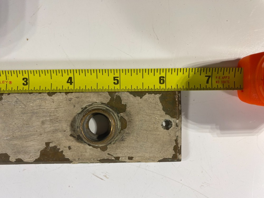 Vtg door hardware Lock Brass Back Plates Door Knobs Mortise Face Skeleton Key