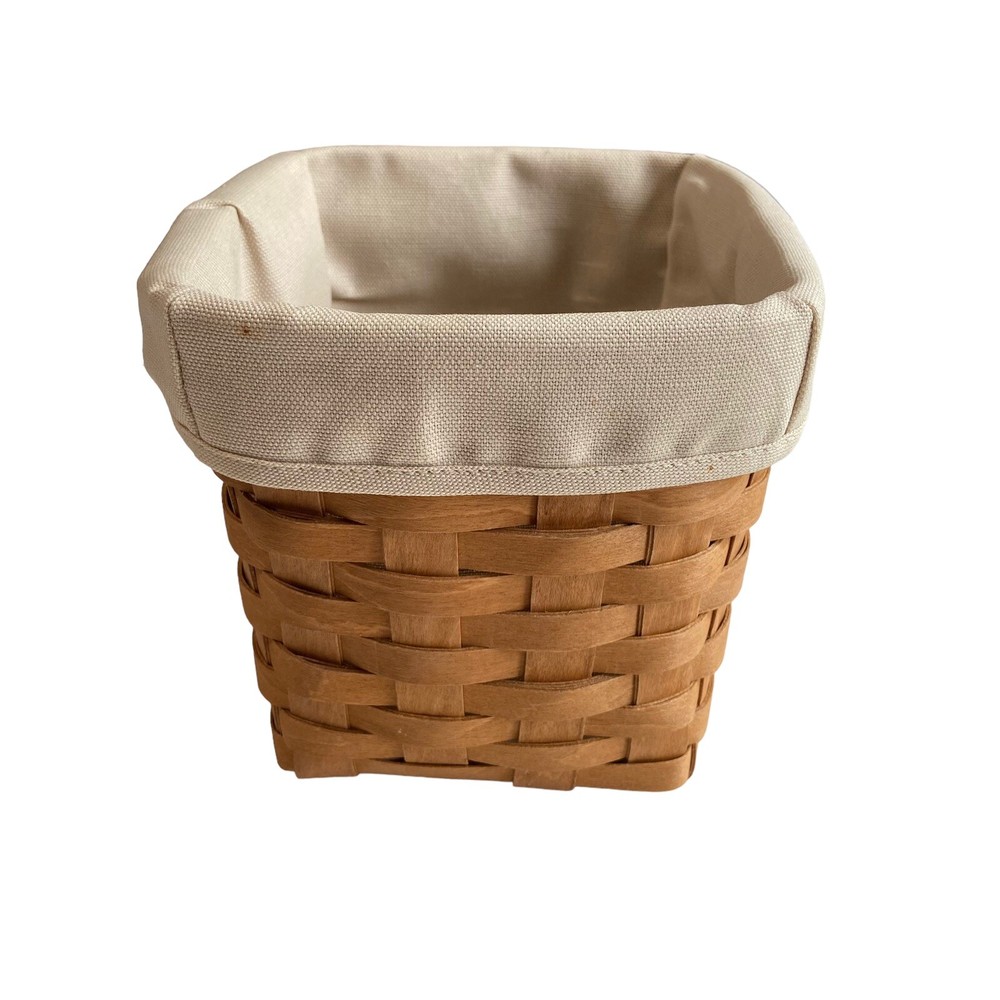 Small Longaberger Basket with Fabric Liner SIGNED 2010