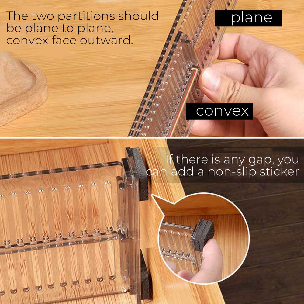 4Pcs Adjustable Drawer Organizer Divider Underwear Bra Socks Closet Separators