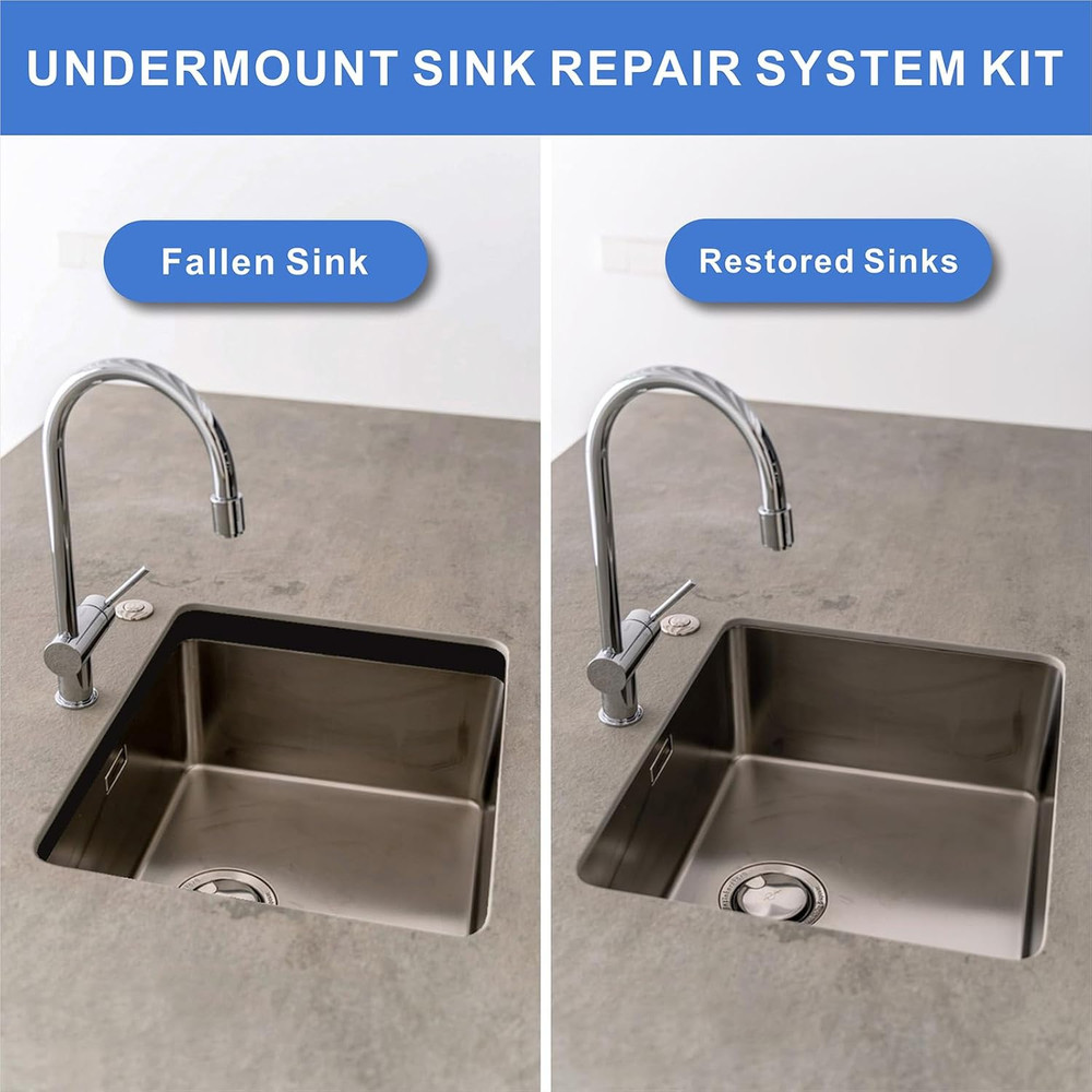 2Pcs Undermount Sink Brackets Sink Repair Kit Adjustable Undermount Sink Support