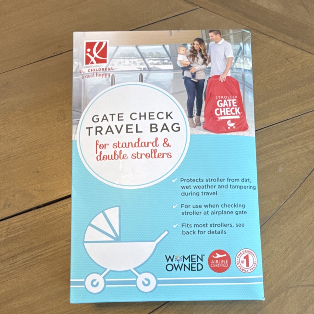 Gate check travel bag for standard and double stroller