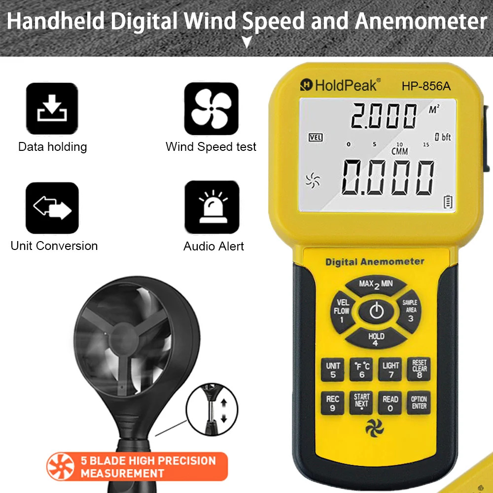 AnemometerHandheld High-precision Digital Duct AnemometerThree-cup Anemometer