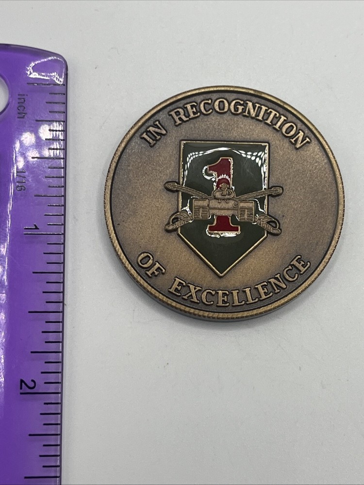 US Army 1st Infantry Division Commanding General Coin For Excellence