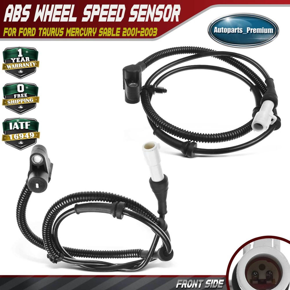 2Pcs Front ABS Wheel Speed Sensor for Ford Taurus Mercury Sable 2001-2003 3.0L