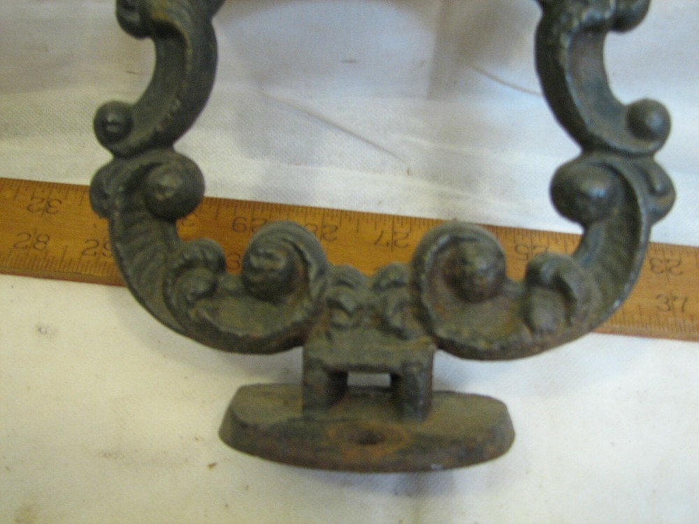 Victorian Ornate Cast Iron Boot Scraper Tool Floor Shoe Mud Tool Architectural