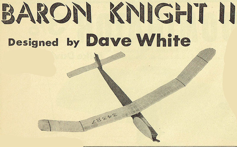 Model Airplane Plans (FF): BARON KNIGHT II 28" Rubber Powered