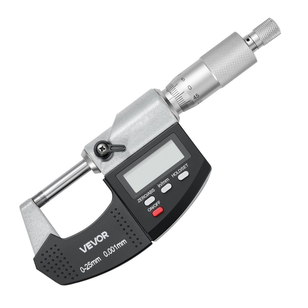 Digital Micrometer Set 0-1" LCD Ultra-Precision Carbide Tip Case