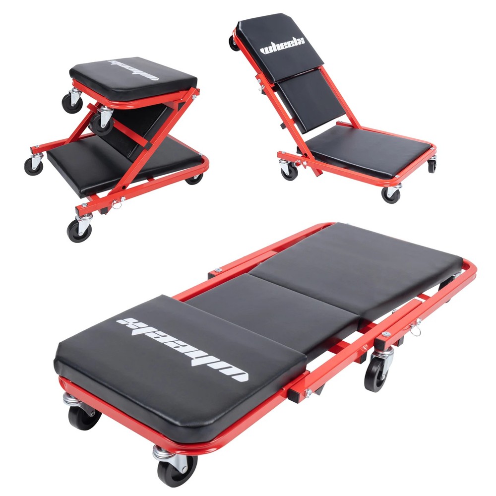 3-in-1 Rolling Mechanic Creeper Z Seat - Durable, Comfortable, Versatile