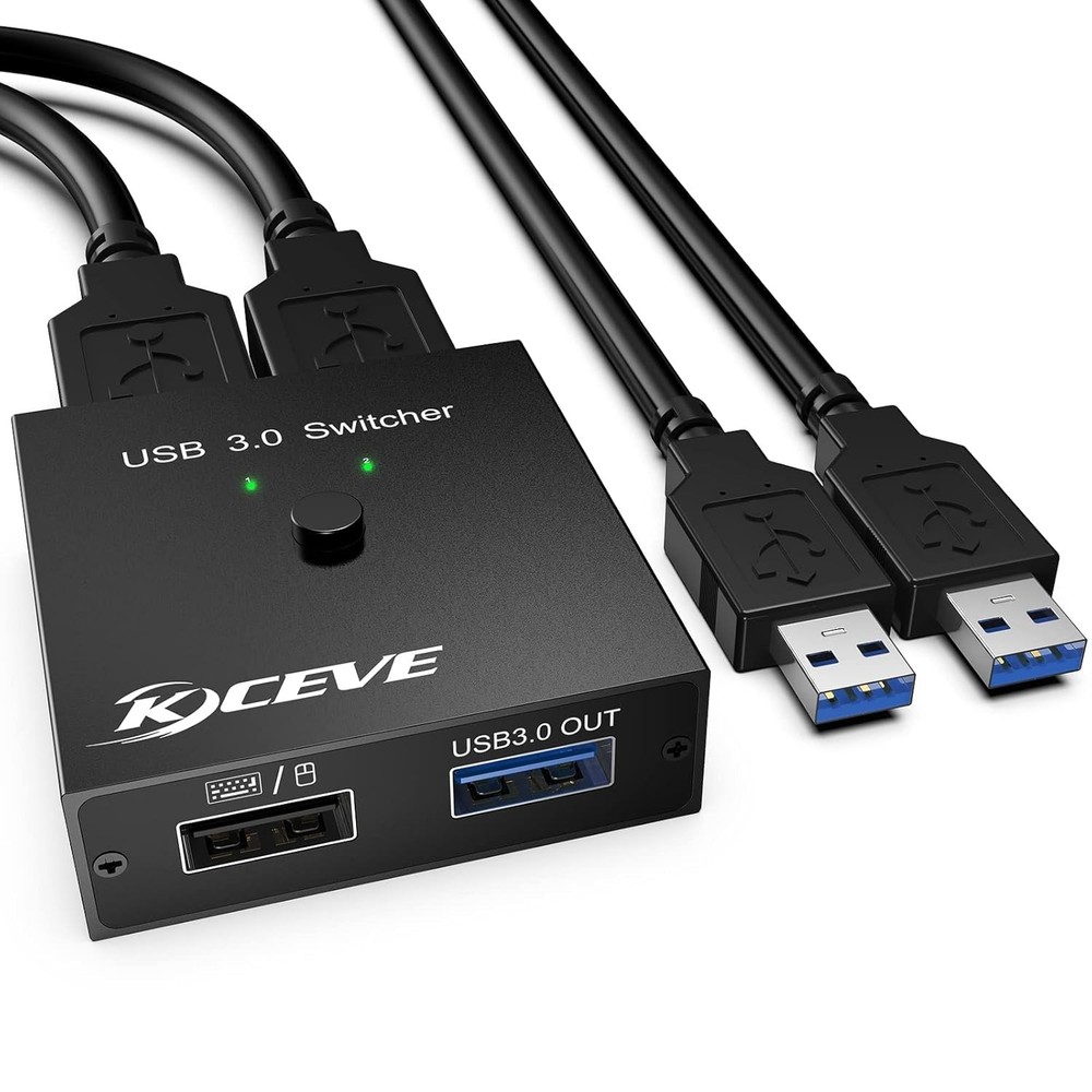 USB 3.0 Switch 2 Computers, USB Switcher 2 in 2 Out for Two PC Share 2 USB De...