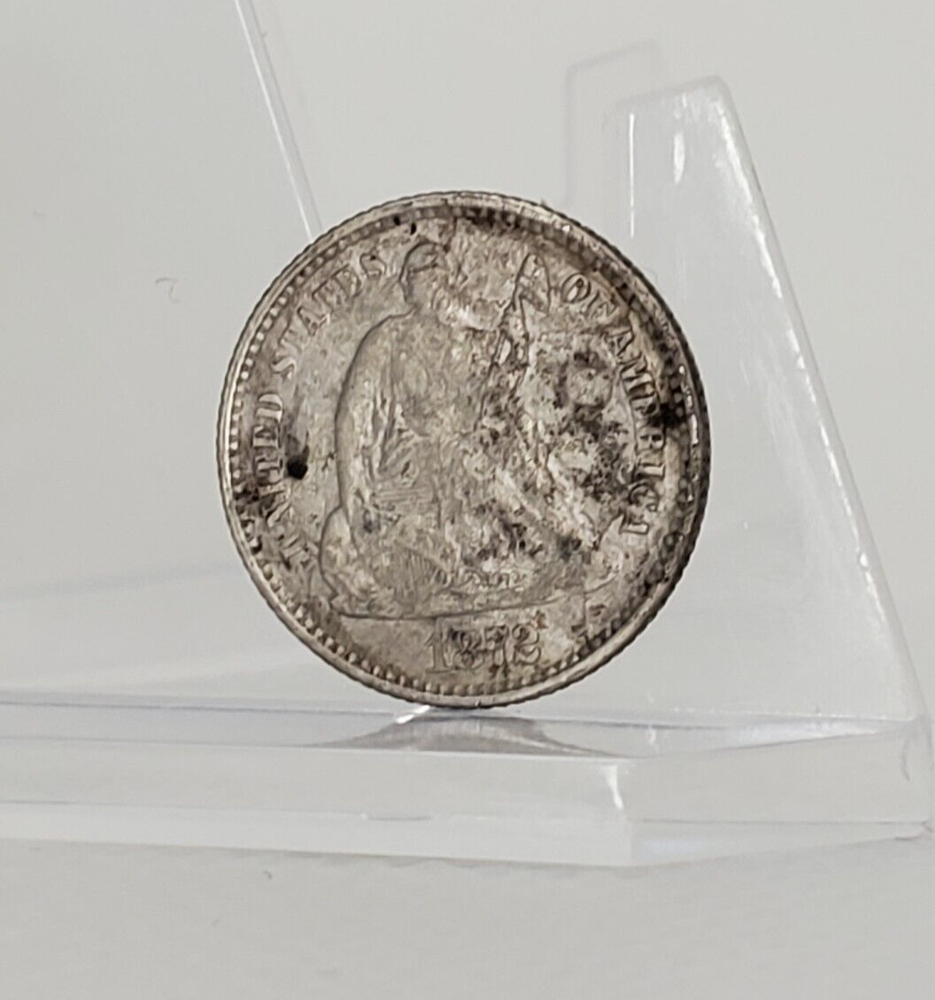 1872 Seated Liberty Half Dime, circulated