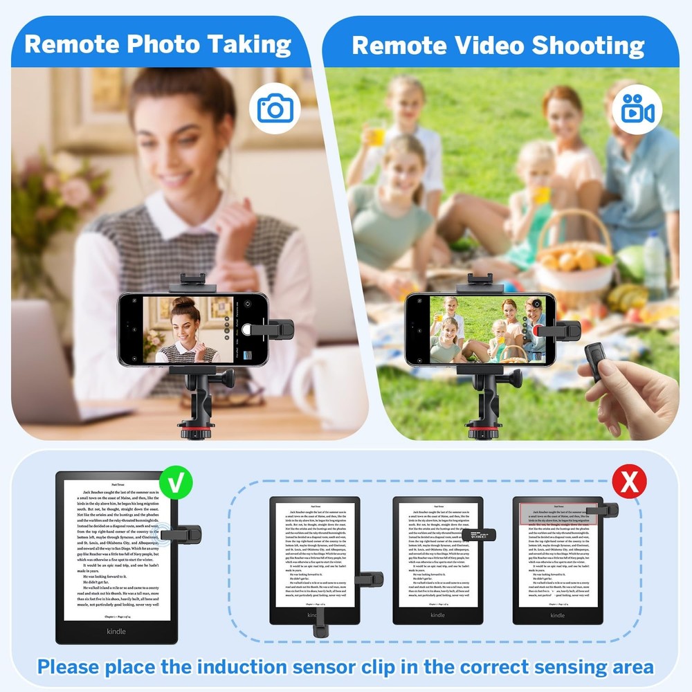 Page Turner Ring for Kindle,Remote Control for iPhone iPad Android Tablets E-...