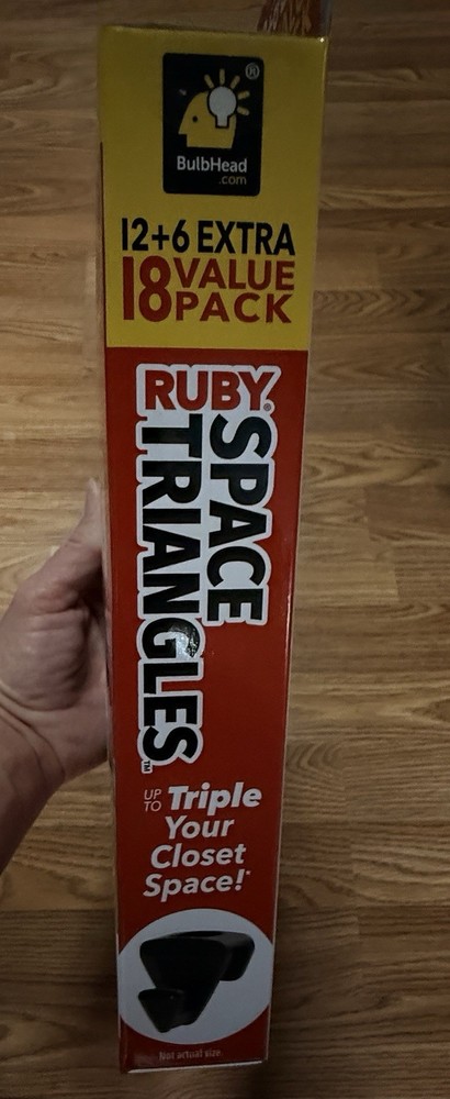 Ruby Space Triangles 18 Value Pack Closet Hanger Organizer As Seen On TV