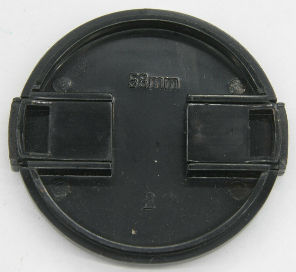 58mm - Front Snap On Lens Cap -Unbranded Textured- Plastic- USED E59N