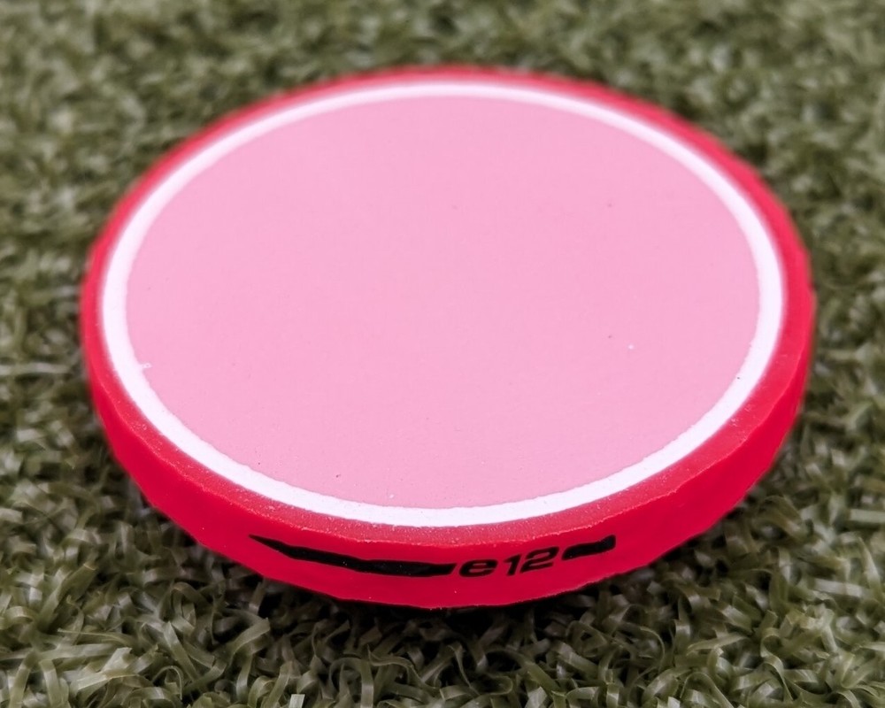 Bridgestone E12 Cross Section Golf Ball Marker Poker Chip Style - Matte Red - E6