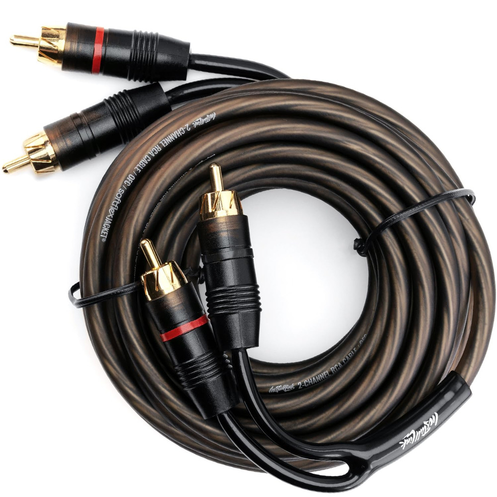 RCA Audio Cable for Subwoofer or Stereo Cable, 2-Channel, 20Ft