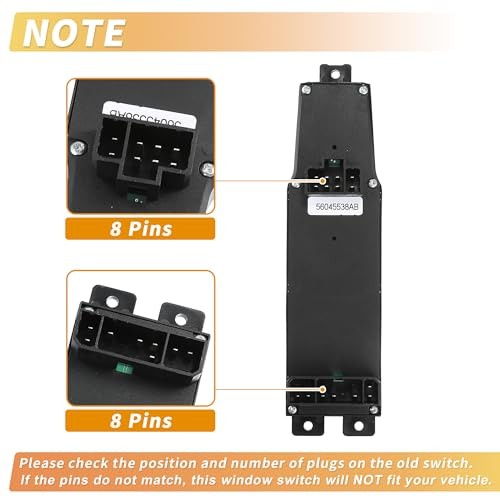 Front Left Driver Side Power Window Switch for Dodge Dakota Window Control